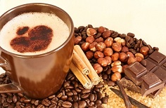 ароматизированный кофе с фундуком и шоколадом